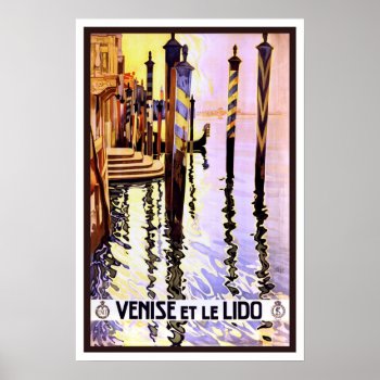 Vintage Travel  Venice Poster by ContinentalToursist at Zazzle