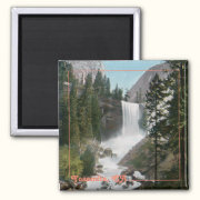 Vintage Travel Vernal Falls, Yosemite Magnet