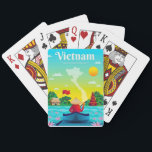 Vintage Travel Vietnam Playing Cards<br><div class="desc">Colorful vintage travel poster for visiting Vietnam repurposed!</div>