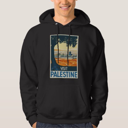 Vintage Travel  Visit Palestine  Hoodie