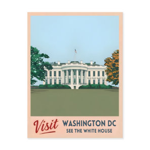 Vintage Travel White House Washington DC Postcard