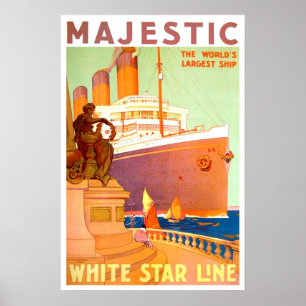 Vintage travel,White Star Line Poster