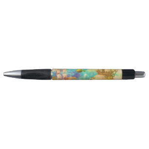 Vintage Travel World Sky Blue Ocean Whales Pen