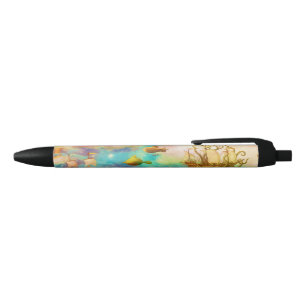 Vintage Travel World Sky Blue Ocean Whales Pen