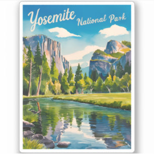 Vintage Travel Yosemite National Park California Sticker