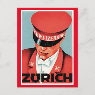 Vintage Travel Zurich Switzerland Postcard