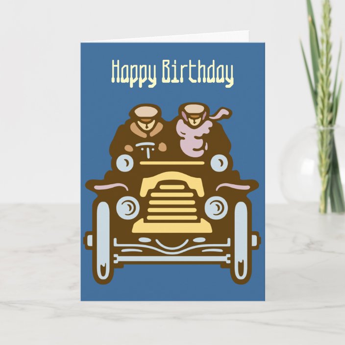 Vintage Traveler Customizable Birthday Card | Zazzle.com