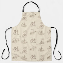 Vintage Traveling Cats Kitchen Apron Wanderlust