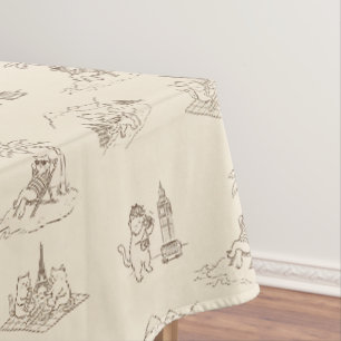 Vintage Traveling Cats Kitchen Tablecloth