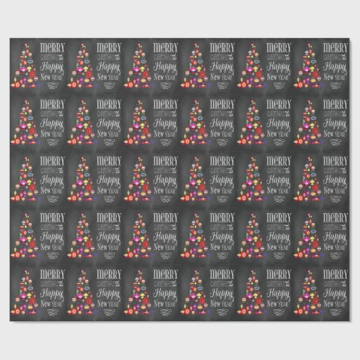 Chalkboard Christmas Wrapping Paper 