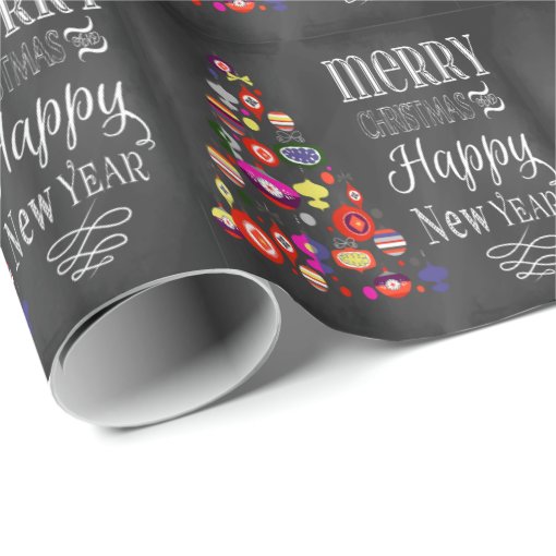 Vintage Tree Chalkboard Christmas Wrapping Paper Zazzle