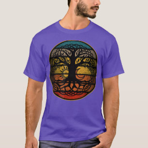 Vintage Tree of Life Sun and Moon Celtic Knot T-Shirt