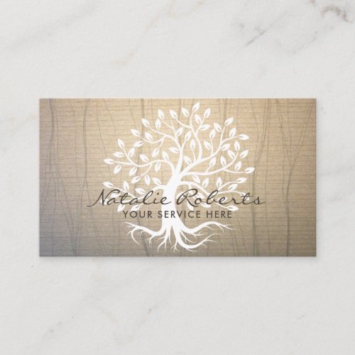 Vintage Tree of Life Wellness Therapy Health Spa Business Card