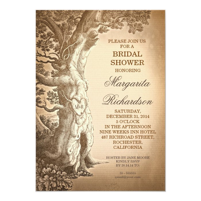 Rustic Vintage Bridal Shower Invitations 10
