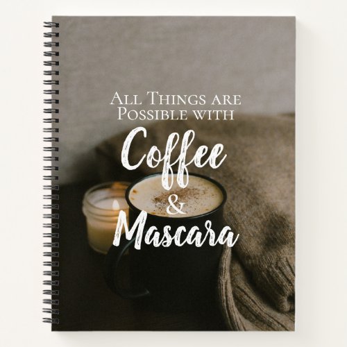 Vintage Trendy Coffee Makeup Lover planner  Notebook