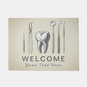 Vintage Trendy Dentist Professional Dental Doormat