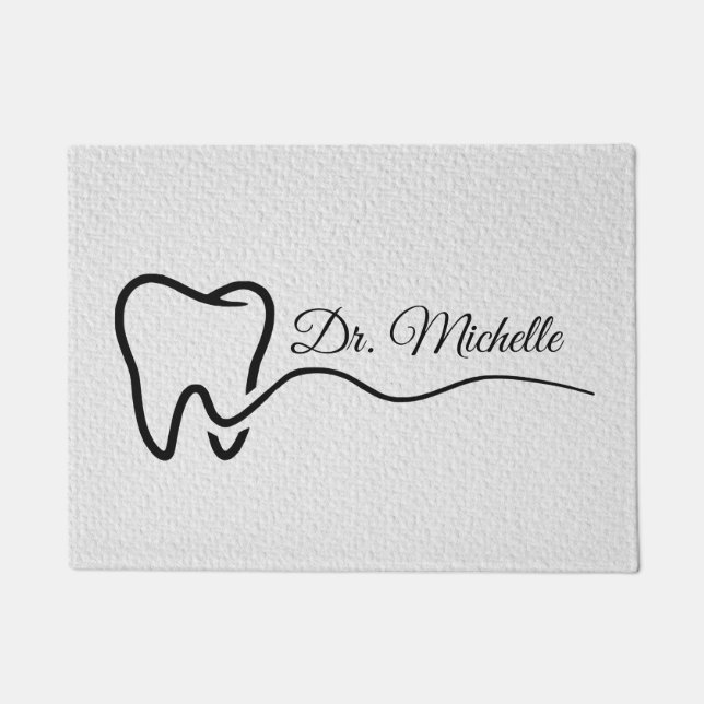 Vintage Trendy Dentist Professional Dental Doormat (Front)