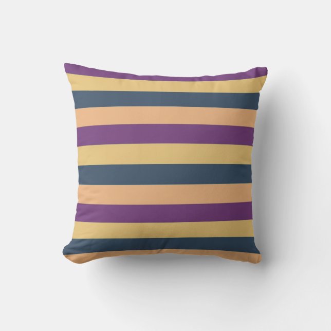 Vintage Trendy Stripes Pattern Throw Pillow (Front)