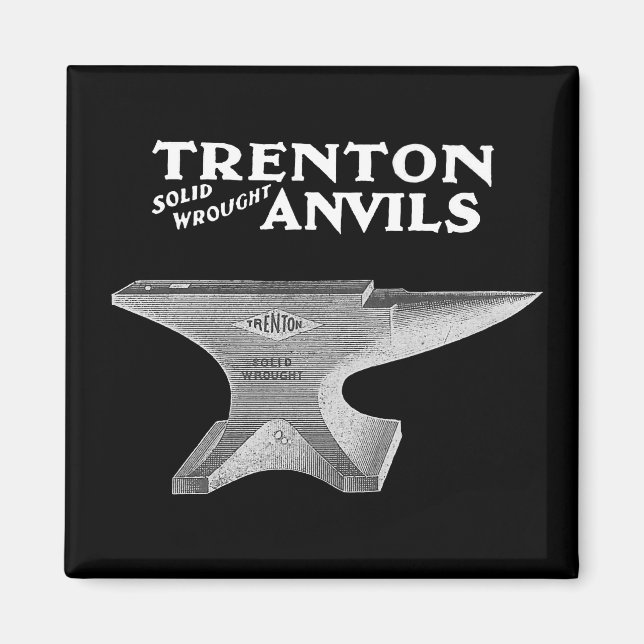 Vintage Trenton Anvil Blacksmithing Magnet (Front)