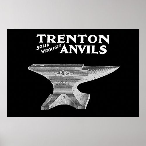 Vintage Trenton Anvil Blacksmithing Poster