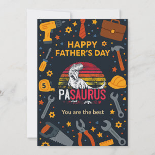 Vintage Trex Dino Pasaurus Happy Fathers Day Cards