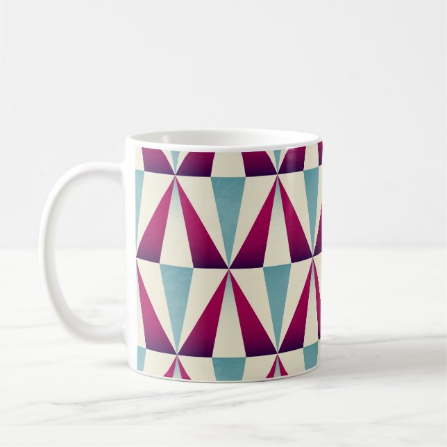 Vintage triangle geometric seamless pattern. coffee mug (Left)