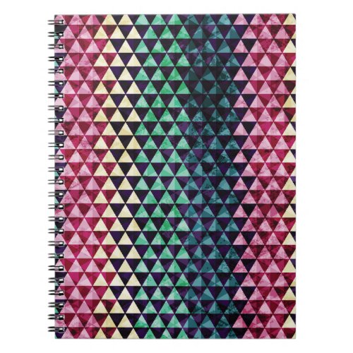Vintage Triangle Geometric Seamless Pattern Notebook