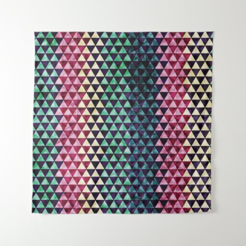 Vintage Triangle Geometric Seamless Pattern Tapestry