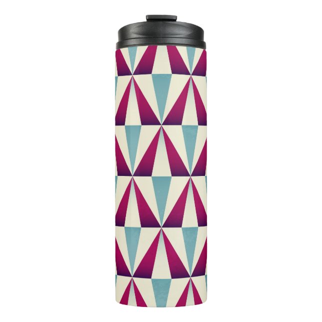 Vintage triangle geometric seamless pattern. thermal tumbler (Front)