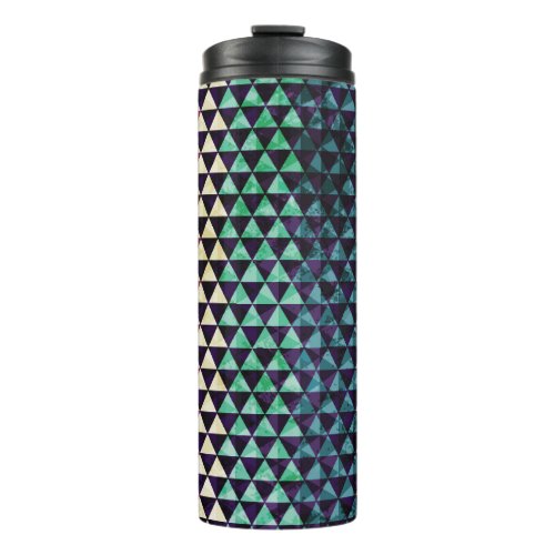 Vintage Triangle Geometric Seamless Pattern Thermal Tumbler