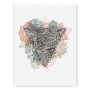 Vintage Triangle Temporary Tattoos
