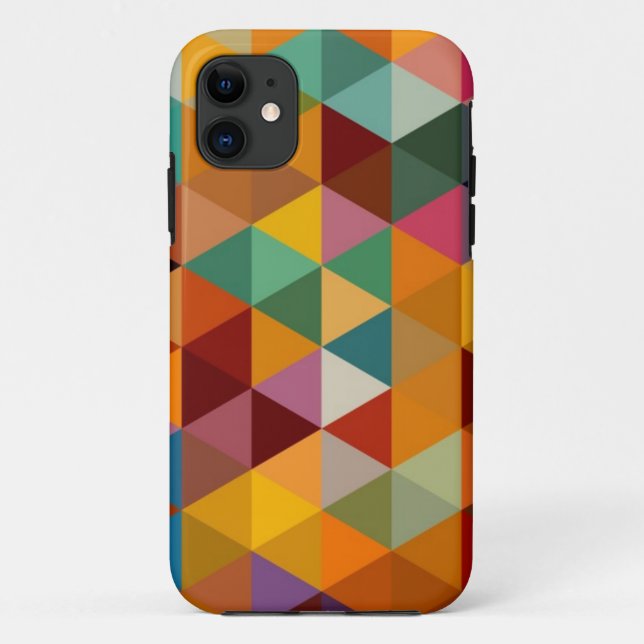 Vintage Triangles Pattern Background. Case-Mate iPhone Case (Back)