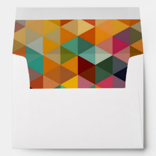 Vintage Triangles Pattern Background. Envelope