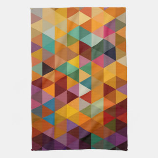 Vintage Triangles Pattern Background. Kitchen Towel