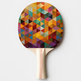 Vintage Triangles Pattern Background. Ping-Pong Paddle