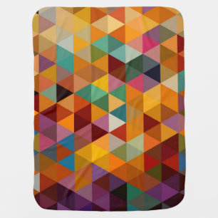 Vintage Triangles Pattern Background. Receiving Blanket