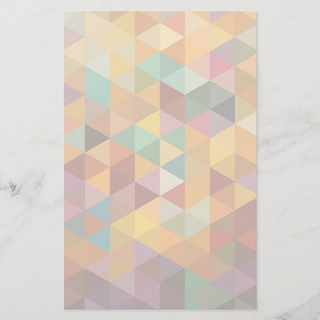 Vintage Triangles Pattern Background. Stationery (Front)