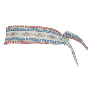 Vintage Tribal Arrows In Red And Blue Tie Headband
