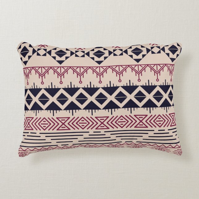 Vintage tribal Aztec background, ethnic pattern. Accent Pillow (Front)