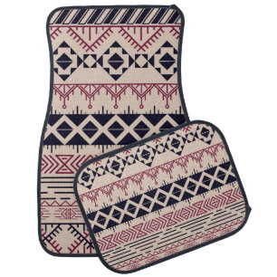 Vintage tribal Aztec background, ethnic pattern. Car Floor Mat