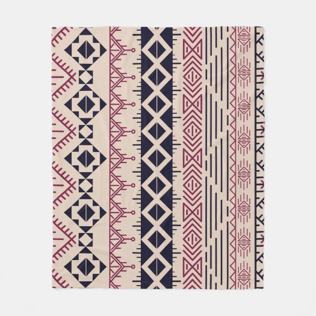 Vintage tribal Aztec background, ethnic pattern. Fleece Blanket (Front)