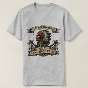 Vintage Tribal Chief Illustration T-Shirt