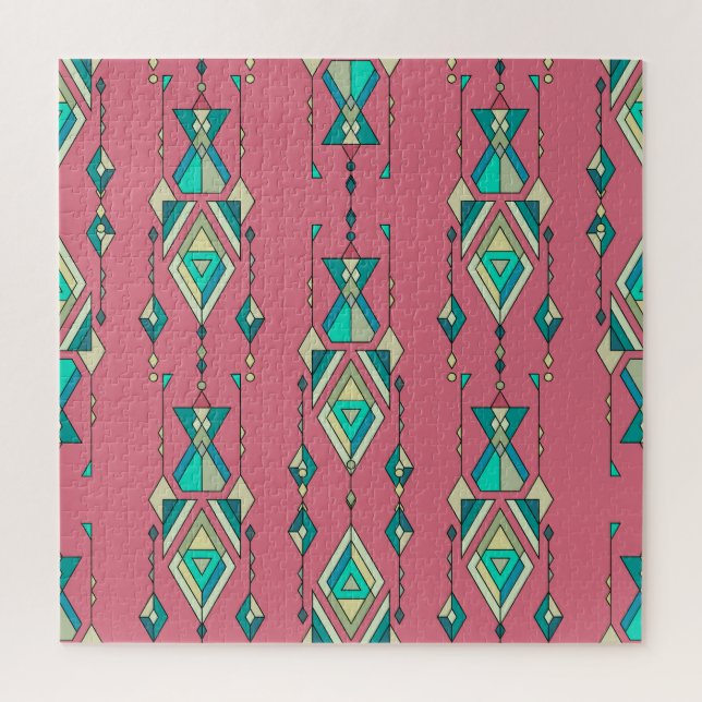 Vintage Tribal: Ethnic Seamless Pattern Jigsaw Puzzle (Vertical)