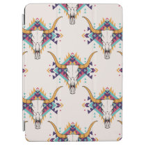 vintage tribal seamless pattern with bull skull an iPad air cover