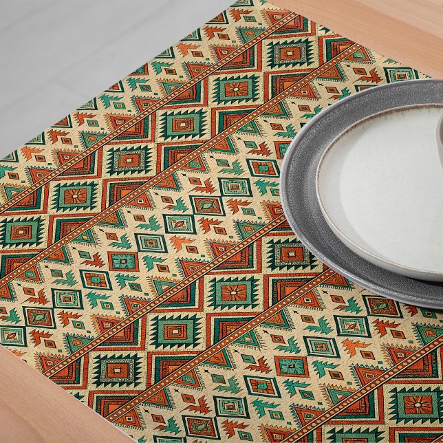 Vintage Tribal Table Runner Rich Heritage Motifs (Vintage Tribal Table Runner Rich Heritage Motifs)