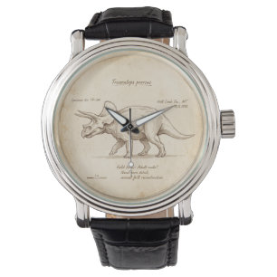Vintage Triceratops Dinosaur Watch Fossil