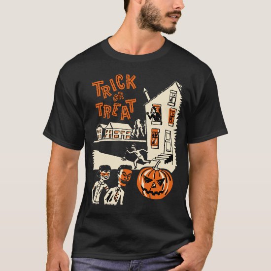 Vintage Trick Or Treat 1960s Halloween Shirt