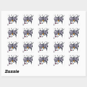 Vintage Trick or Treat Design Halloween Parade Square Sticker
