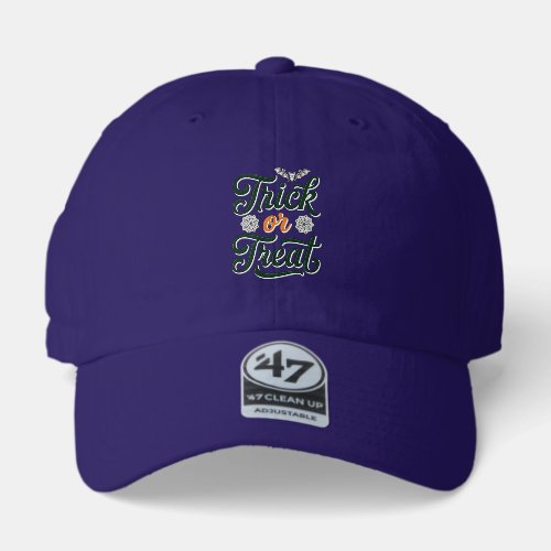 Vintage Trick Or Treat Halloween Typography Design 47 Brand Hat