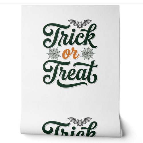 Vintage Trick Or Treat Halloween Typography Design Wallpaper